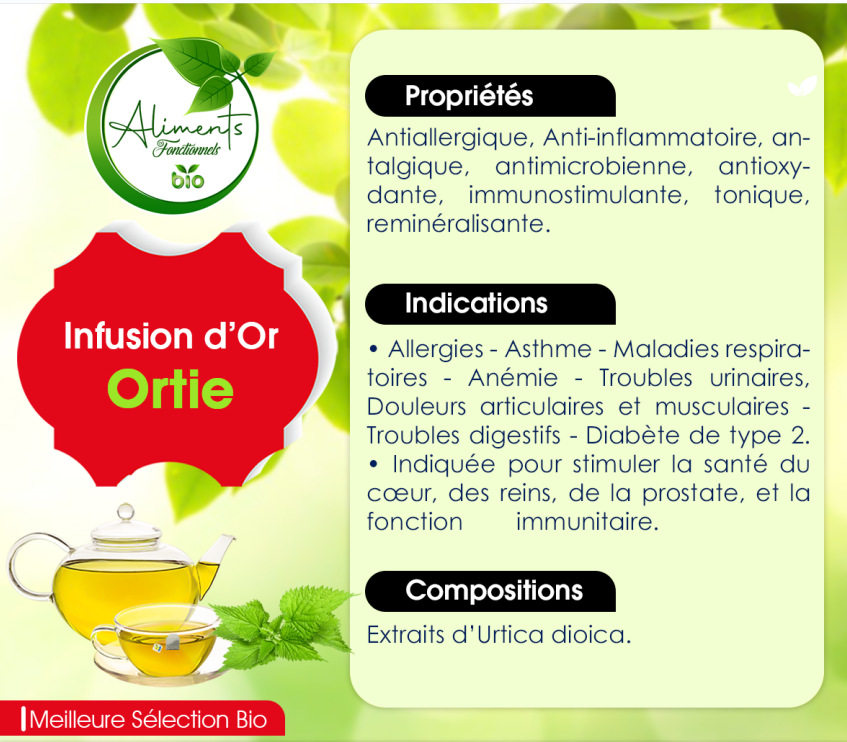 Infusion d’Or : Ortie